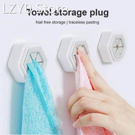 Towel Storage Rack Hanger Adhesive Rag Dishcloth Holder Kitc