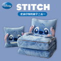 迪士尼草莓熊抱枕被子两用枕头午睡空调毯2023新款折叠靠枕可收纳