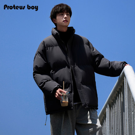 ProteusBoy棉服男款冬季男士宽松立领面包服保暖休闲袄子棉衣外套