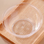 300ml圆形透明水晶碗金五缘耐高温食品级家用一次性餐具硬塑料碗