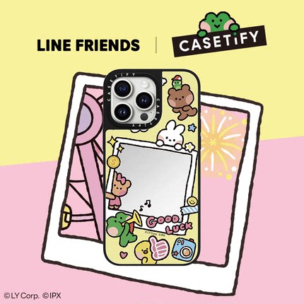 LINE FRIENDS minini x CASETiFY联名 软萌集体照适用于iPhone15/14/Plus/Pro/Max防摔手机壳