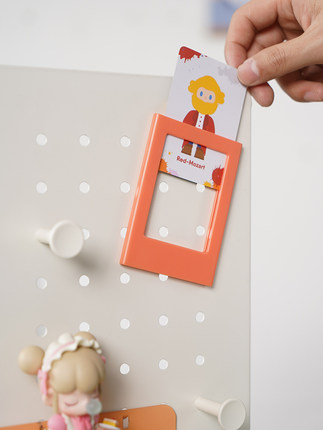 洞洞板配件磁吸拍立得3寸相框 照片盲盒卡片收纳亚克力透明冰箱贴