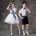 速发六一儿童节表演服装中国风大合唱团中小学生男女童舞蹈纱裙演
