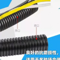 新款pp阻燃穿线波纹管耐高温汽车线束室外电线光缆螺纹保护软管可