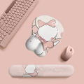 原创可爱粉色黛西鼠标垫护腕记忆棉键盘手托女生电脑桌面软垫子