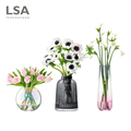 英国LSA Pearl珍珠彩虹轻奢透明玻璃花瓶客厅插花居家摆件高级感