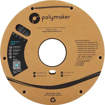 PolyLite 3D打印耗材ASA高韧性耐候耐热性抗紫外线 1.75mm和2.85m