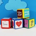 骰子教具可插卡片儿童英语课堂游戏道具大号小学数学幼儿色子玩具