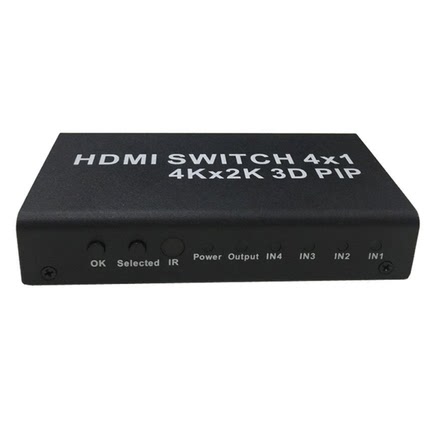4K x 2K, 4 Port 4X1 HDMI Switch with PIPand IR Remote Contro