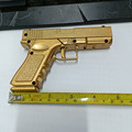 合金枪手枪1:2.17格洛克儿童玩具左轮铁制折叠乌兹冲锋枪沙漠之鹰