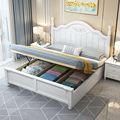 美式实木床1.8米现代简约白色单人床1.5米经济型公主床双人床欧式