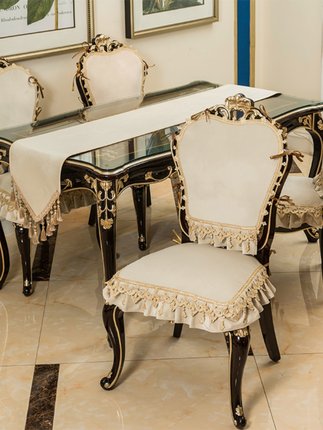 定制欧式餐椅垫套装餐桌布艺高档奢华茶几桌布长方形餐桌圆形桌布