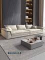 意式极简布沙发羽绒乳胶布艺沙发组合小户型现代简约直排沙发北欧