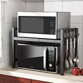 高档厨房置物架微波炉烤箱架台面可伸缩电饭煲架厨房用具大
