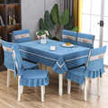 欧绵现代桌布布艺餐桌椅子套罩欧式茶几布桌垫餐椅垫椅子套装家用
