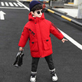 男童棉服冬季2023新款洋气儿童羽绒棉衣男孩红色棉袄童装冬装外套