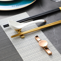 不锈钢金色筷子架酒店摆台餐具商用两用筷架筷托筷枕勺子托汤匙托