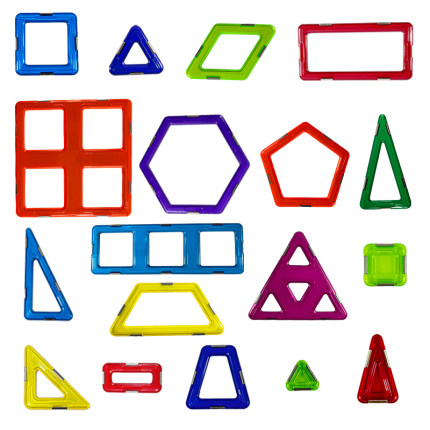正品MagFX益智磁力积木磁吸拼装教具儿童拼搭磁力片散片