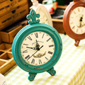 复古钟钟表座钟客厅欧式美式摆件静音装饰桌面时钟家用品闹钟台式