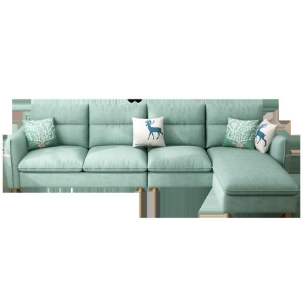 布艺沙发客厅北欧现代简约小户型三人位沙发布料租房乳胶沙发sofa