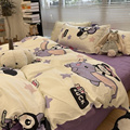 床上四件套夏季纯水洗棉被单被罩学生宿舍单人儿童床单被套三件套