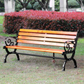 新款户外公园椅子园林休息长椅铸铁实木靠背等候椅公共景区坐凳品