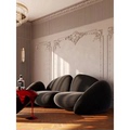 网红设计师创意造型简约现代异形三人位设计感沙发侘寂中古沙发