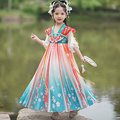 女童汉服公主裙夏季中国风小女孩超仙唐装复古装风襦裙儿童演出服
