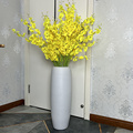 约白色陶瓷大花瓶中式仿真干花插花客厅装饰落地摆件