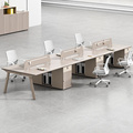 定制四人位办公桌工位员工桌椅组合电脑卡座办公室6人职员办公桌4