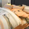 全棉纯棉磨毛四件套2023新款被套床单床笠被单三件套高级床上用品
