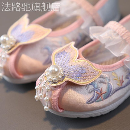 汉服鞋子女鞋夏季古风古装老北京布鞋手工表演舞蹈鞋小学生绣花鞋