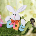 网红2021 Happy Easter Rabbit Bunny Ball Garland Wall Hanging