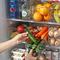 冰箱收纳盒厨房透明抽屉保鲜盒鸡蛋饮料蔬菜水果冷藏盒子整理神器