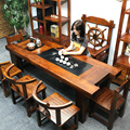 老船木茶桌椅组合全实木功夫茶几办公室泡茶套装一体高档家用茶台