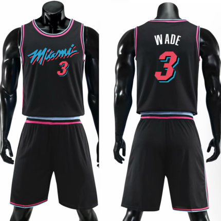 篮球服套装男学生夏季定制做韦德3号热火城市版球衣比赛队服印字