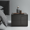 简约现代烤漆创意极简灰色时尚轻奢北欧ins小户型黑色床头柜定制