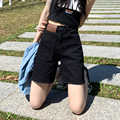 韩国牛仔短裤女夏季薄款2024年新款高腰显瘦直筒宽松五分休闲中裤
