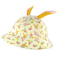 儿童帽子春夏女童渔夫帽可爱舒适兔耳朵粉粉公主太阳帽沙滩出游帽