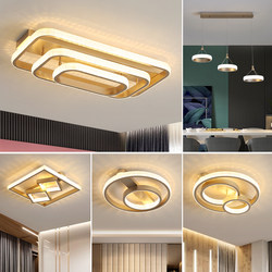 现代北欧新款轻奢创意LED吸顶灯方形圆形客厅餐厅卧室灯全屋灯具