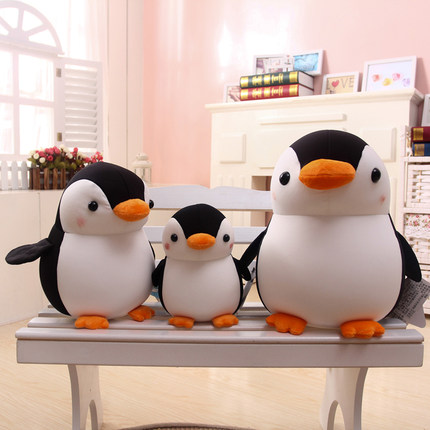 可爱呆萌企鹅公仔毛绒玩具企鹅泡沫粒子玩偶软体抱枕儿童节礼物女