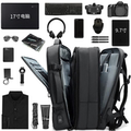 TUVVIS双肩包男15.6英寸笔记本电脑包商务多功能大容量出差背包旅