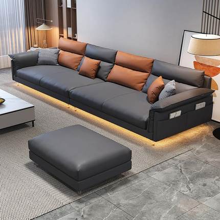 全友家居2023年新款猫爪科技布艺沙发简约现代直排小户型客厅广东