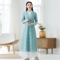 唐装中国风汉服女装现代改良版仙气夏季民族中式禅意茶艺服装上衣