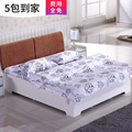 板式高箱床1.5米1.8米地暖床软包床气压储物床卧室软靠气动双人床