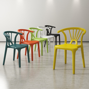 塑料椅子餐椅北欧餐桌椅现代简约加厚凳家用靠背书桌椅可叠放凳子