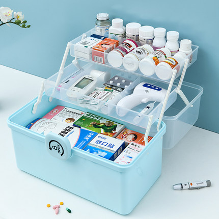 大容量医药箱家庭装特大家用小药盒药品医疗箱药物大号医护收纳盒