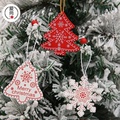 爱尚 圣诞节装饰材料卡片木质吊牌圣诞树挂件老人麋鹿雪花diy创意