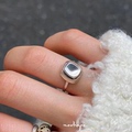 复古手工 独家 日本 EnSage 授权 纯银 迷你方圆形戒指 小众银饰