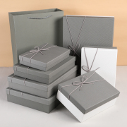 简约礼物盒长方形衣服精美包装礼品盒子灰色韩版大号礼盒定制定制